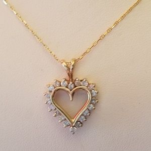 Jewelry - 18k chain with 1/2ct diamond's 10k pendant Jewelry - 18k chain with 1/2ct diamond's 10k pendant